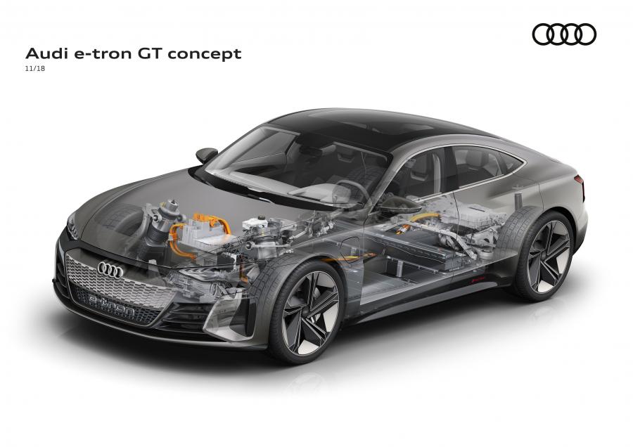 Схема Audi e-tron GT Concept 2018 года  (фото 40 из 69)